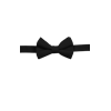 MENS TEFLON TREATED BOW TIE  -  BLACK ONE SIZE TIE SOLID
