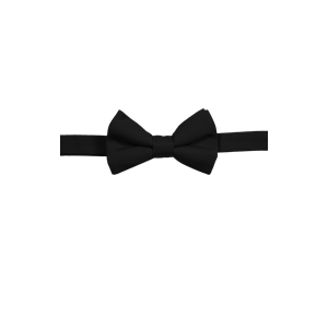 MENS TEFLON TREATED BOW TIE  -  BLACK ONE SIZE TIE SOLID