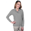 LADIES LONG SLEEVE SUPERBLEND PIQUE  -  GREY SMALL SOLID