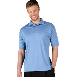 MENS ULTRA LUX POLO  -  LIGHT BLUE 2 EXTRA LARGE SOLID
