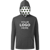 YOUR LOGO HERE ADULT TRIBLEND PULLOVER HOODIE BLACK EXTRA SMALL SOLID