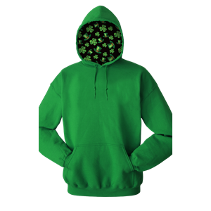 St Patrick’s ADULT FLEECE PULLOVER HOODIE KELLY 2 EXTRA LARGE SOLID