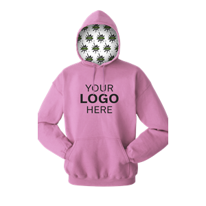 YOUR LOGO HERE FLEECE PULLOVER HOODIE DARK PINK 2 EXTRA LARGE SOLID