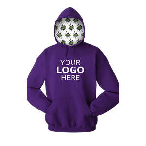 YOUR LOGO HERE FLEECE PULLOVER HOODIE TEAM PURPLE SMALL SOLID