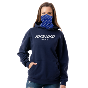 ESSENTIAL SUBLIMATED GAITER PULLOVER  HOODIE NAVY 2 EXTRA LARGE SOLID